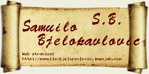 Samuilo Bjelopavlović vizit kartica